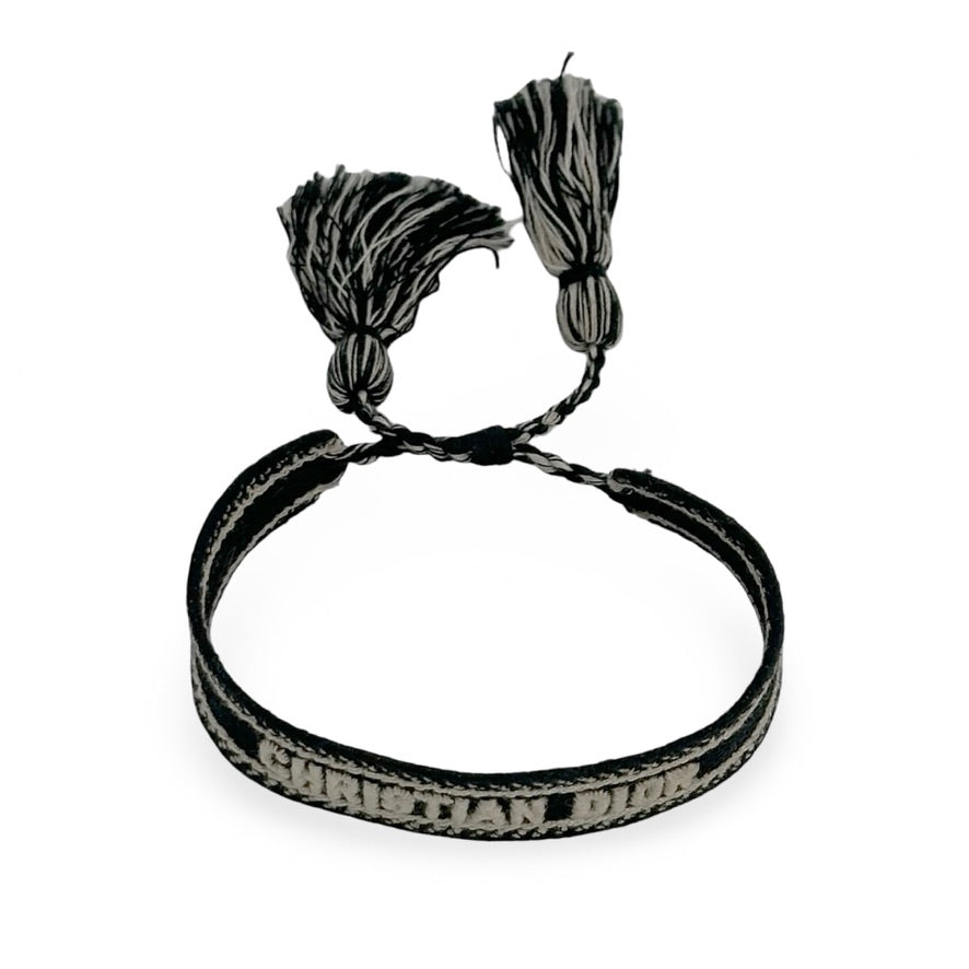 CHRISTIAN DIOR: Embroidered Cotton Bracelet