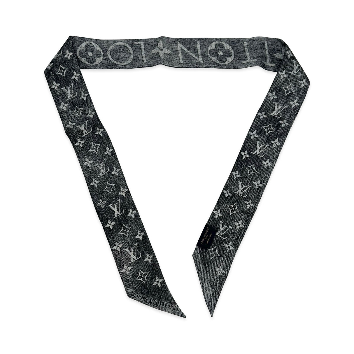 Silk Monogram Infinity Denim BB Bandeau