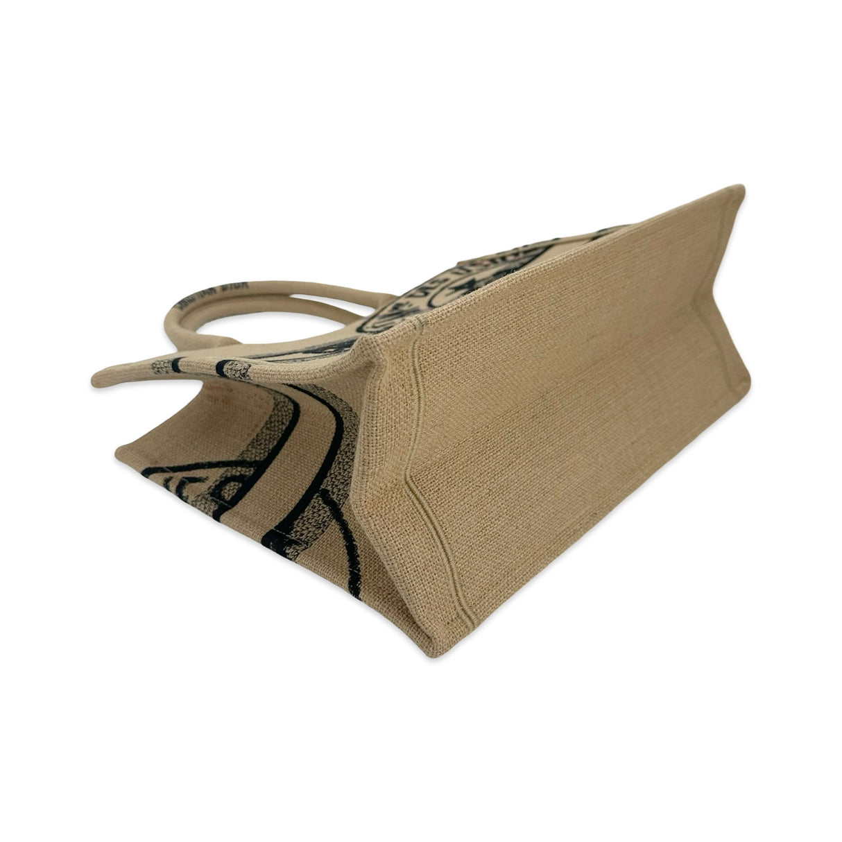 CHRISTIAN DIOR: Embroidered Jute Medium Book Tote