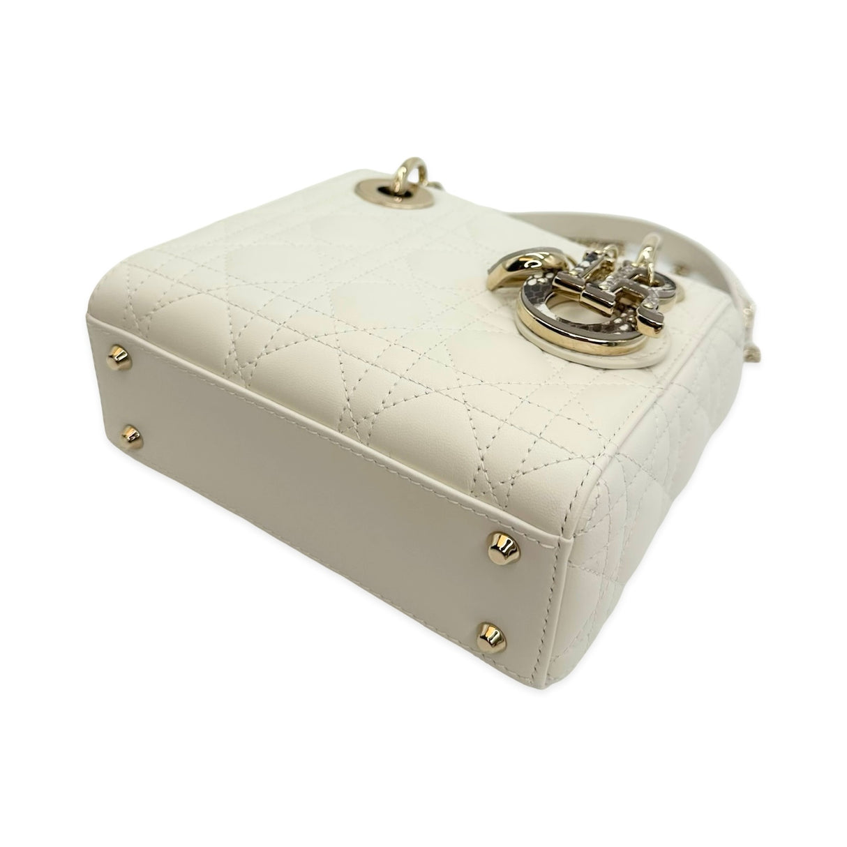 CHRISTIAN DIOR: Cannage Python Mini Lady Dior