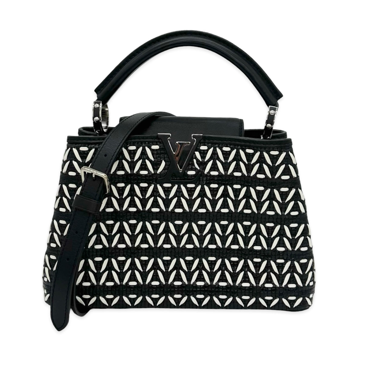 Woven Leather Capucines BB