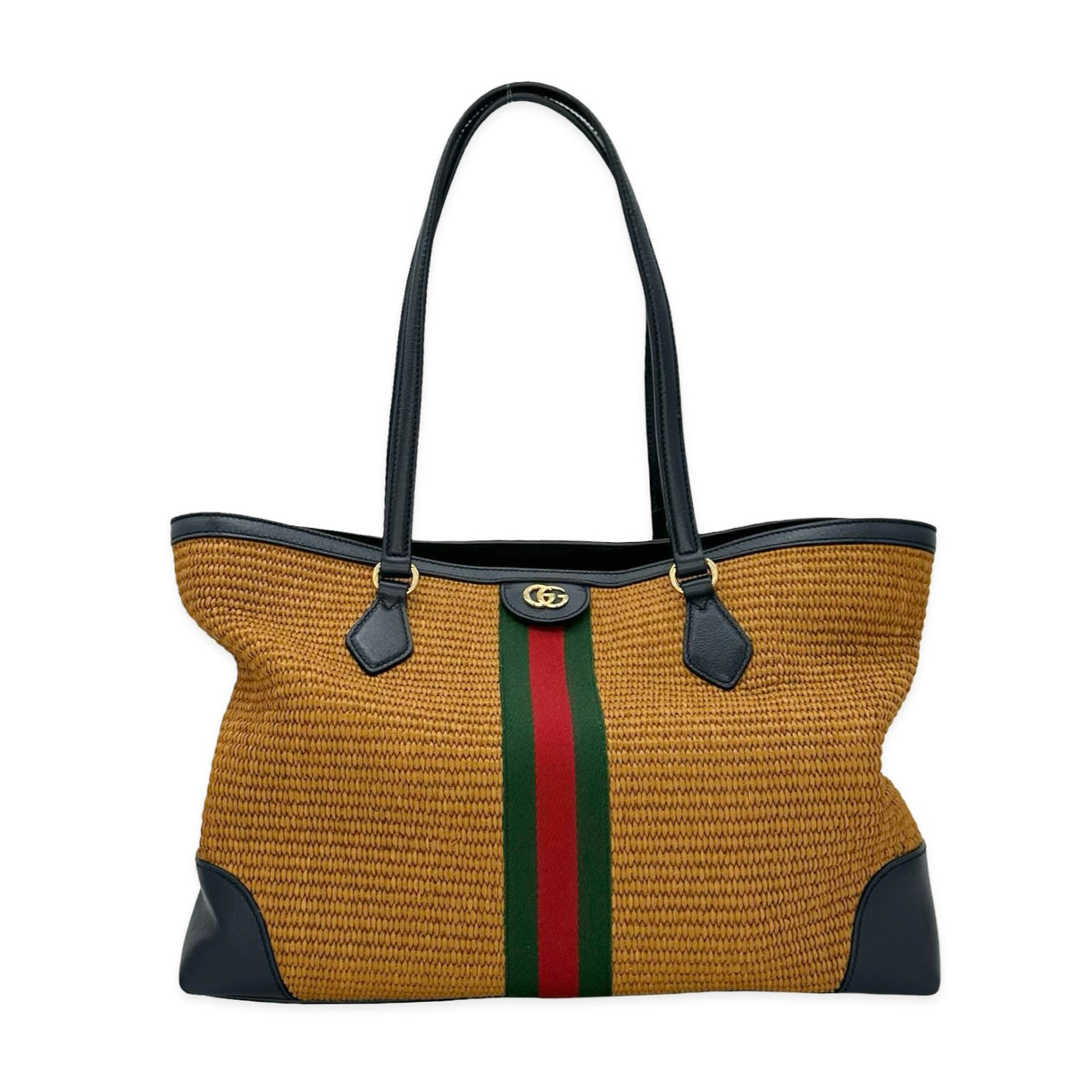 GUCCI: Raffia Ophidia Large Tote