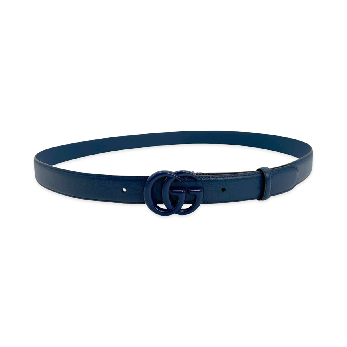 Calfskin Enamel GG Marmont Thin Belt