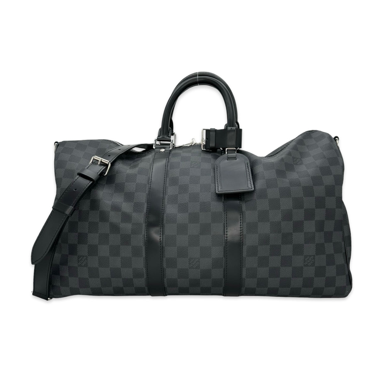 LOUIS VUITTON: Damier Graphite Keepall Bandouliere 45
