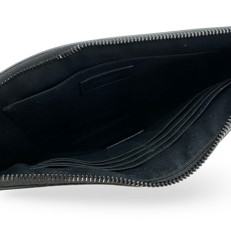 SAINT LAURENT: Grain de Poudre Large Zip Pouch