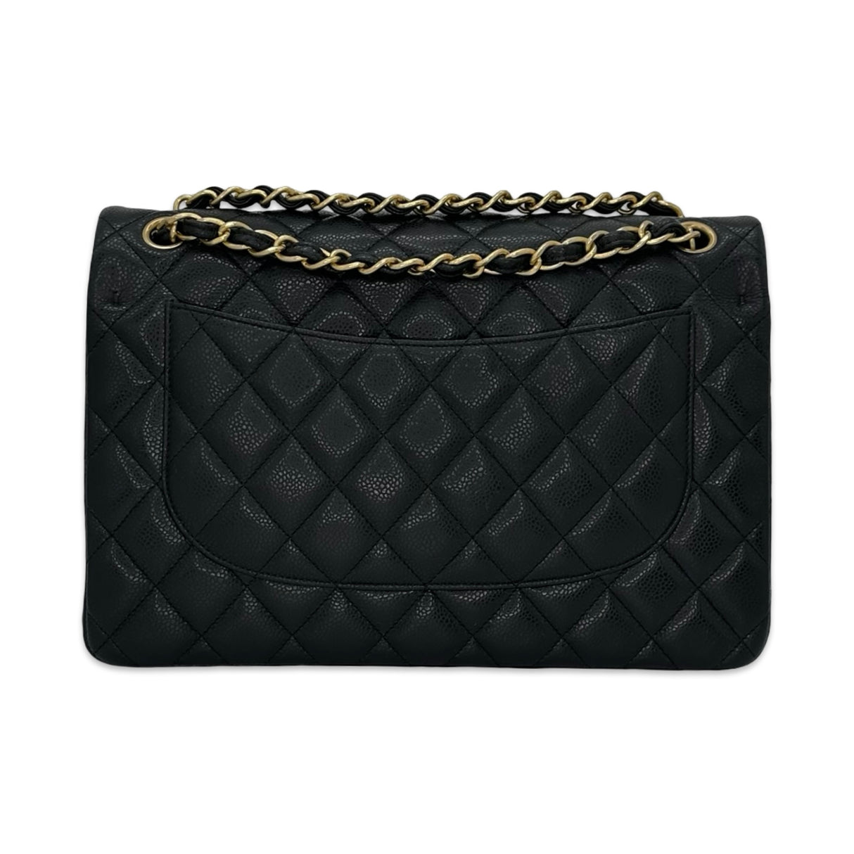 CHANEL: Quilted Caviar Jumbo Classic Double Flap