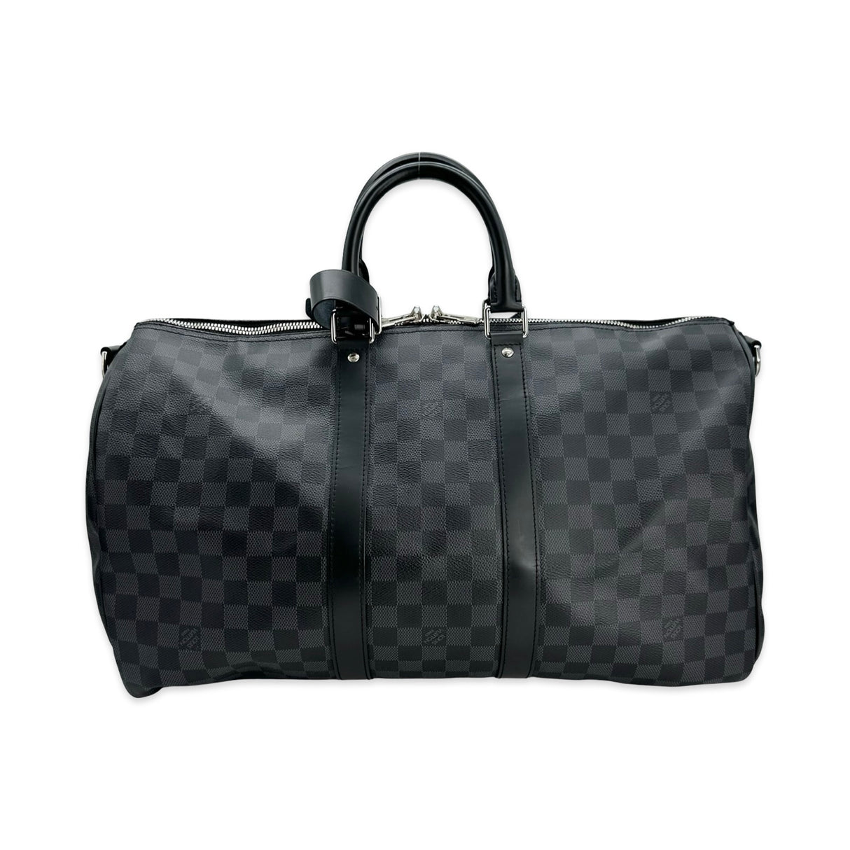 LOUIS VUITTON: Damier Graphite Keepall Bandouliere 45