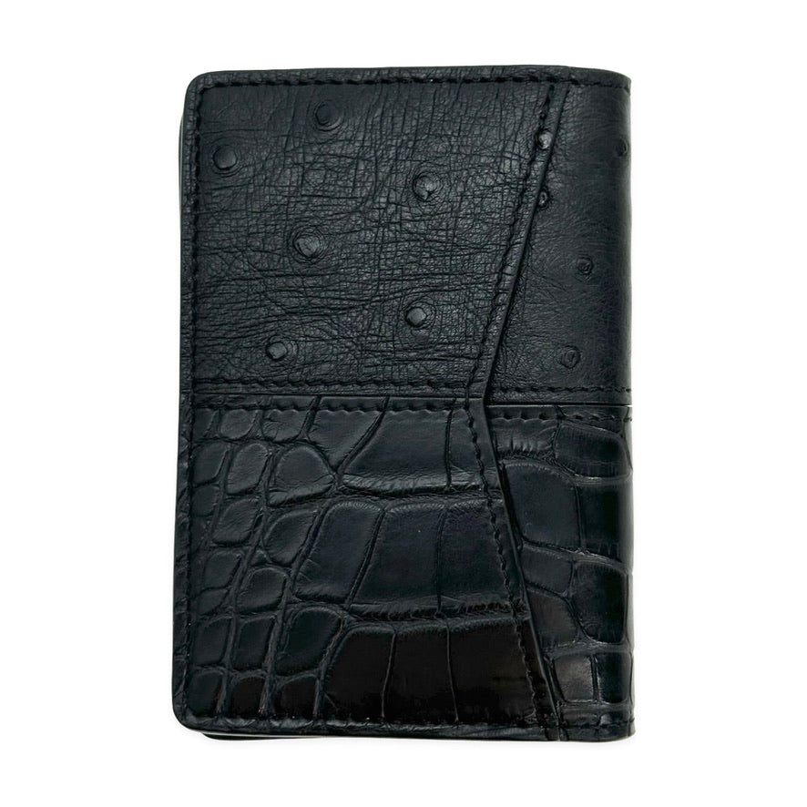 Ostrich Croc Patchwork Pocket Organizer