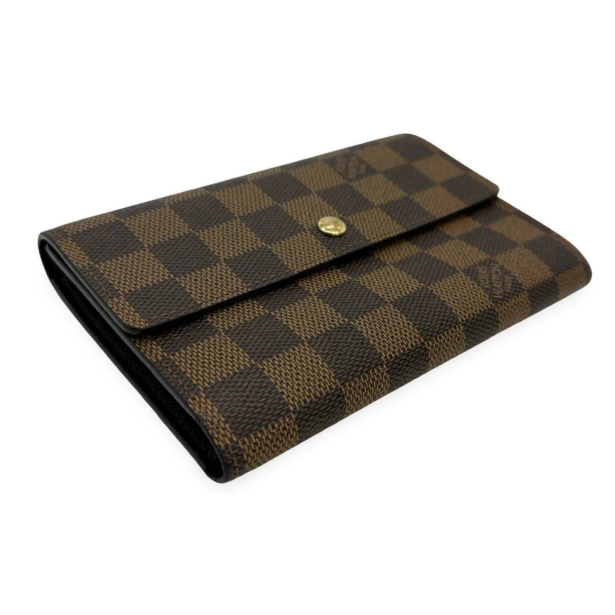 LOUIS VUITTON: Damier Ebene Porte Tresor Etui Trifold Wallet