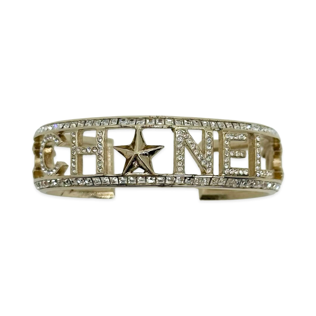 CHANEL: Crystal Star Cuff Bracelet