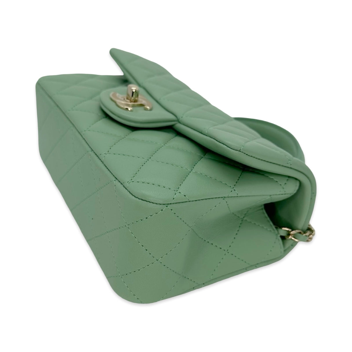 CHANEL: Quilted Lambskin Mini Top Handle Flap bag