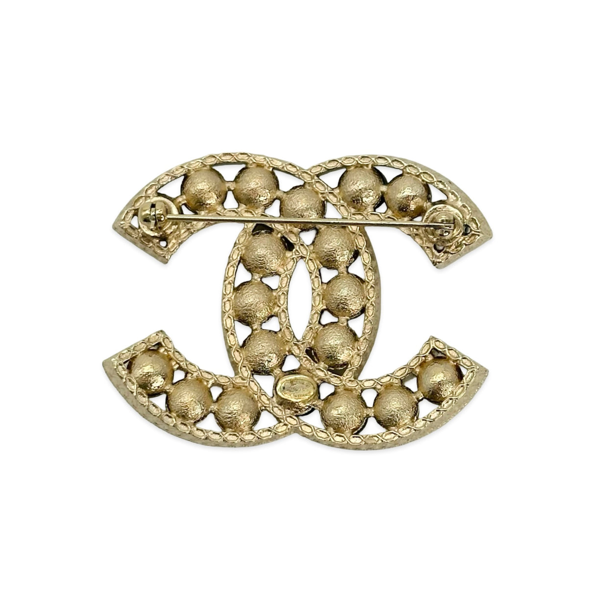 CHANEL: Stone Bead CC Brooch