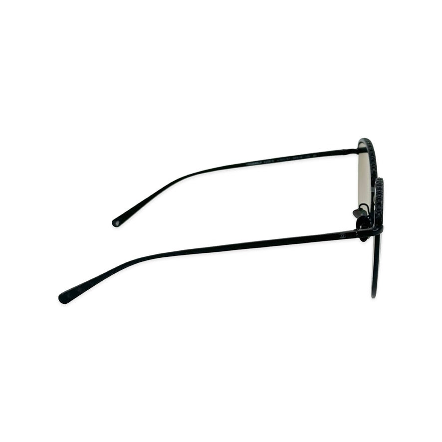 CHANEL: Metal Crystal Sunglasses
