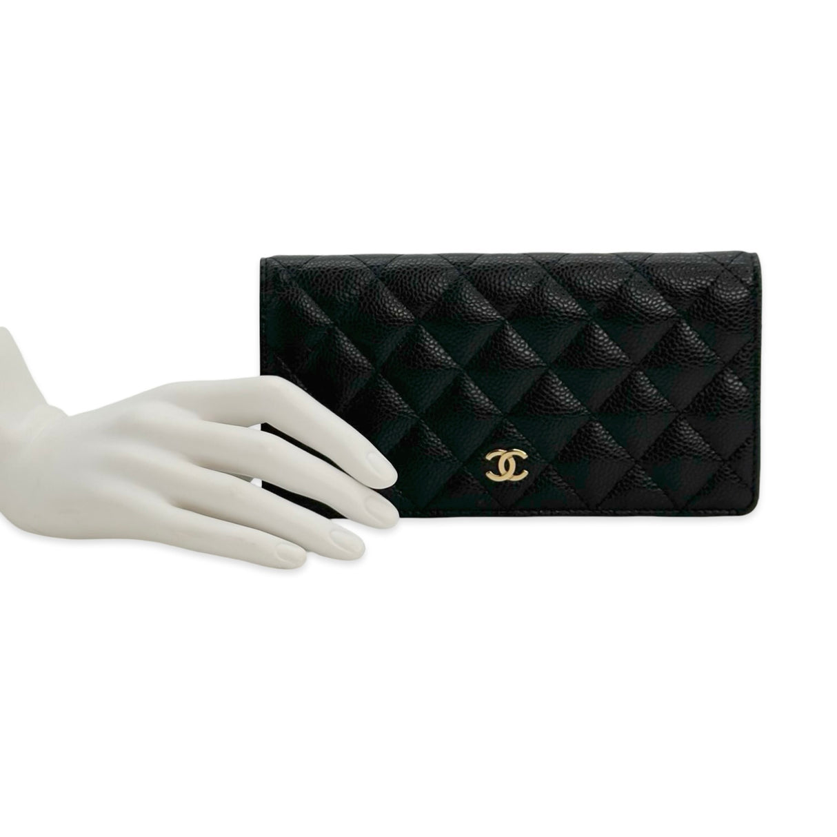 Quilted Caviar Yen Wallet