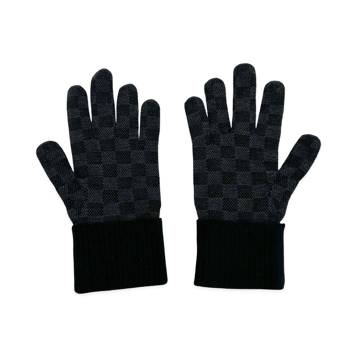 Wool Neo Petit Damier Gloves