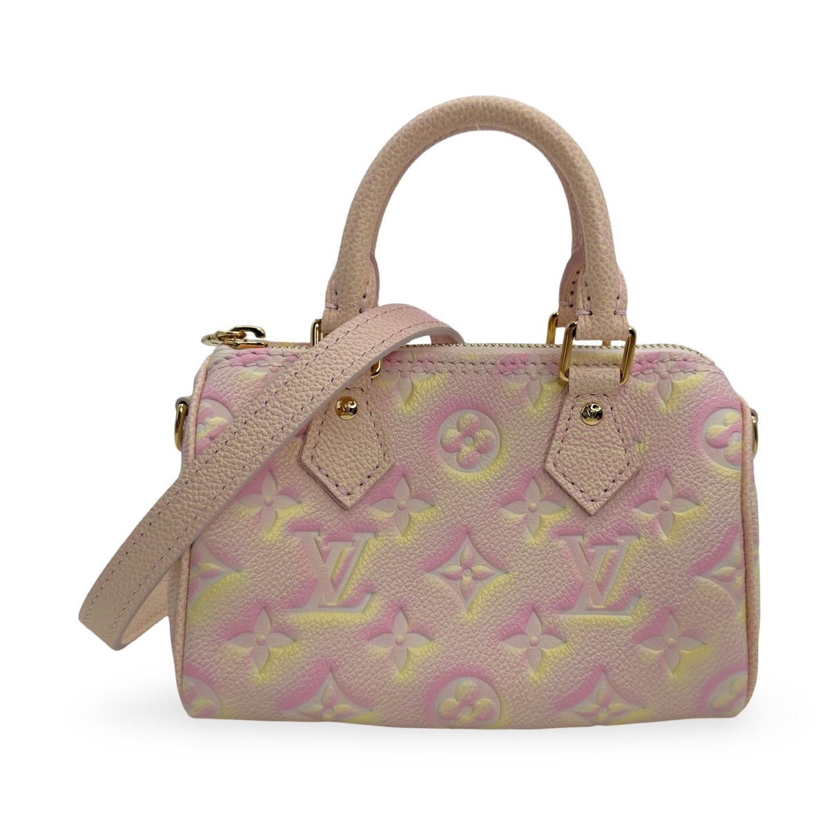 LOUIS VUITTON: Monogram Empreinte Stardust Nano Speedy Bandouliere