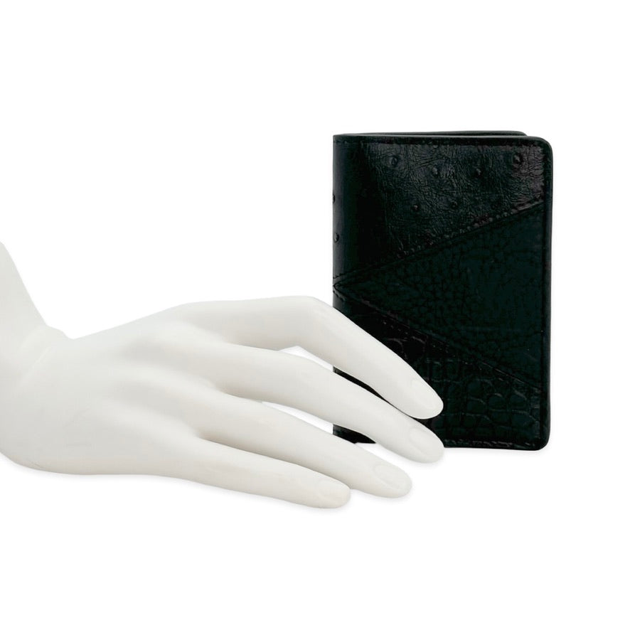 Ostrich Croc Patchwork Pocket Organizer