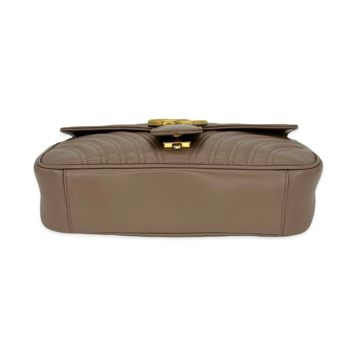 GUCCI: Quilted Leather Small GG Marmont Flap Bag