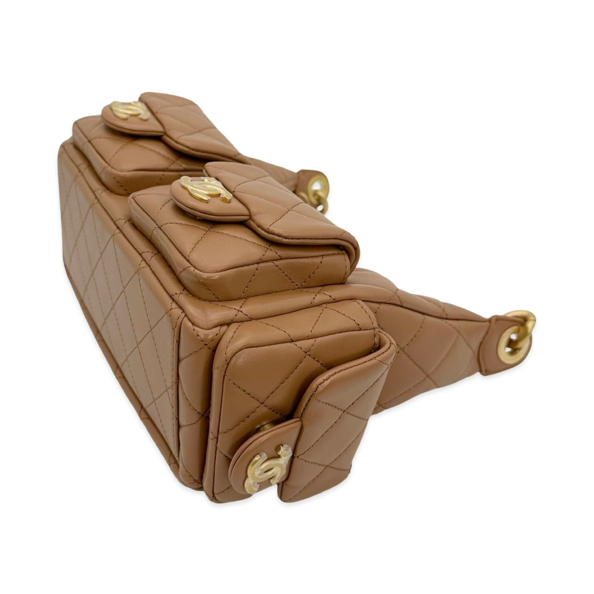 CHANEL: Quilted Lambskin Trendy Pocket Hobo Bag