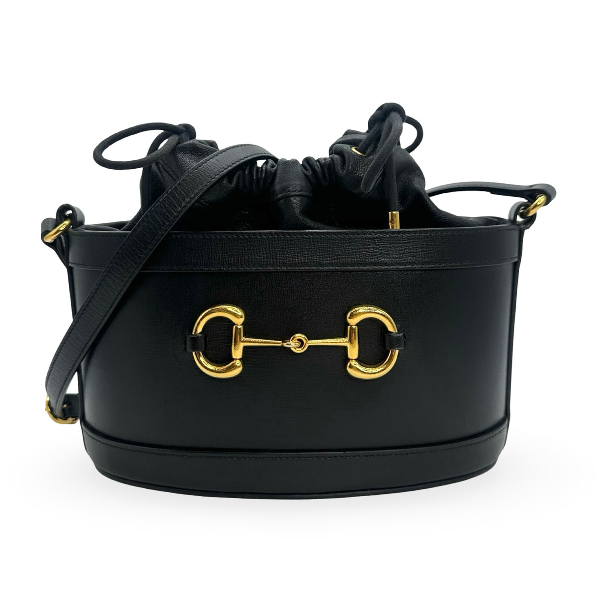 GUCCI: Leather Horsebit 1955 Bucket Bag