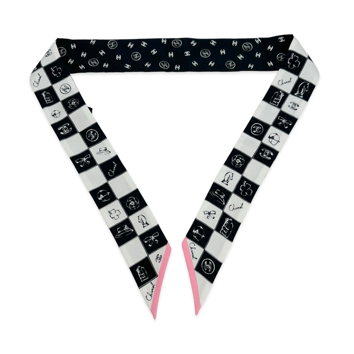 Silk Twill Chess Scarf