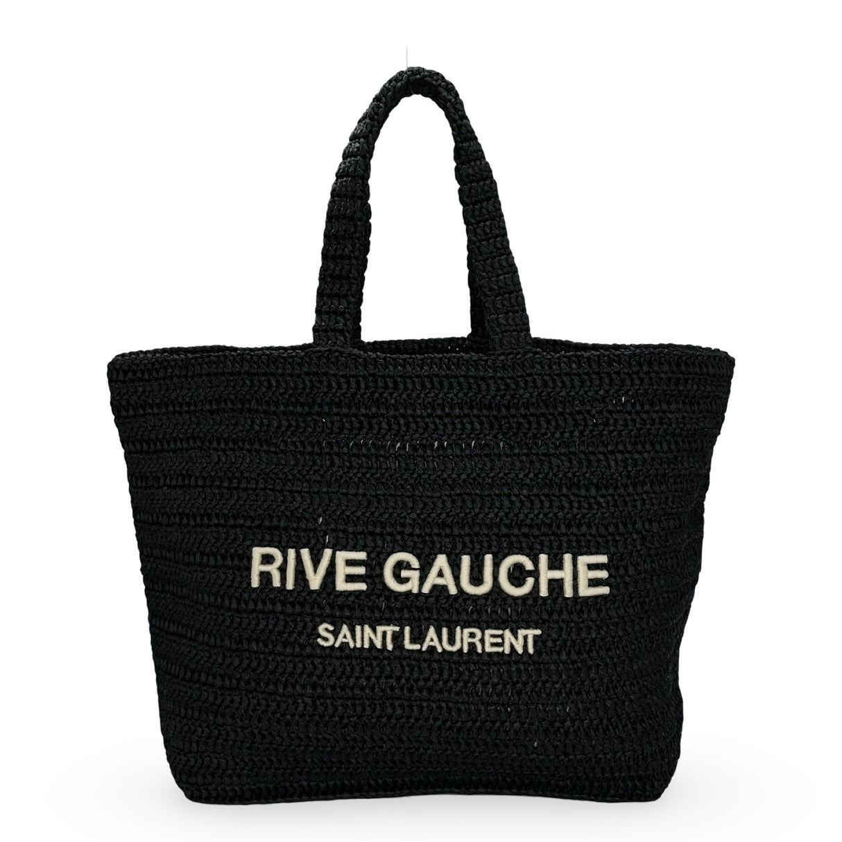 SAINT LAURENT: Raffia Rive Gauche Tote