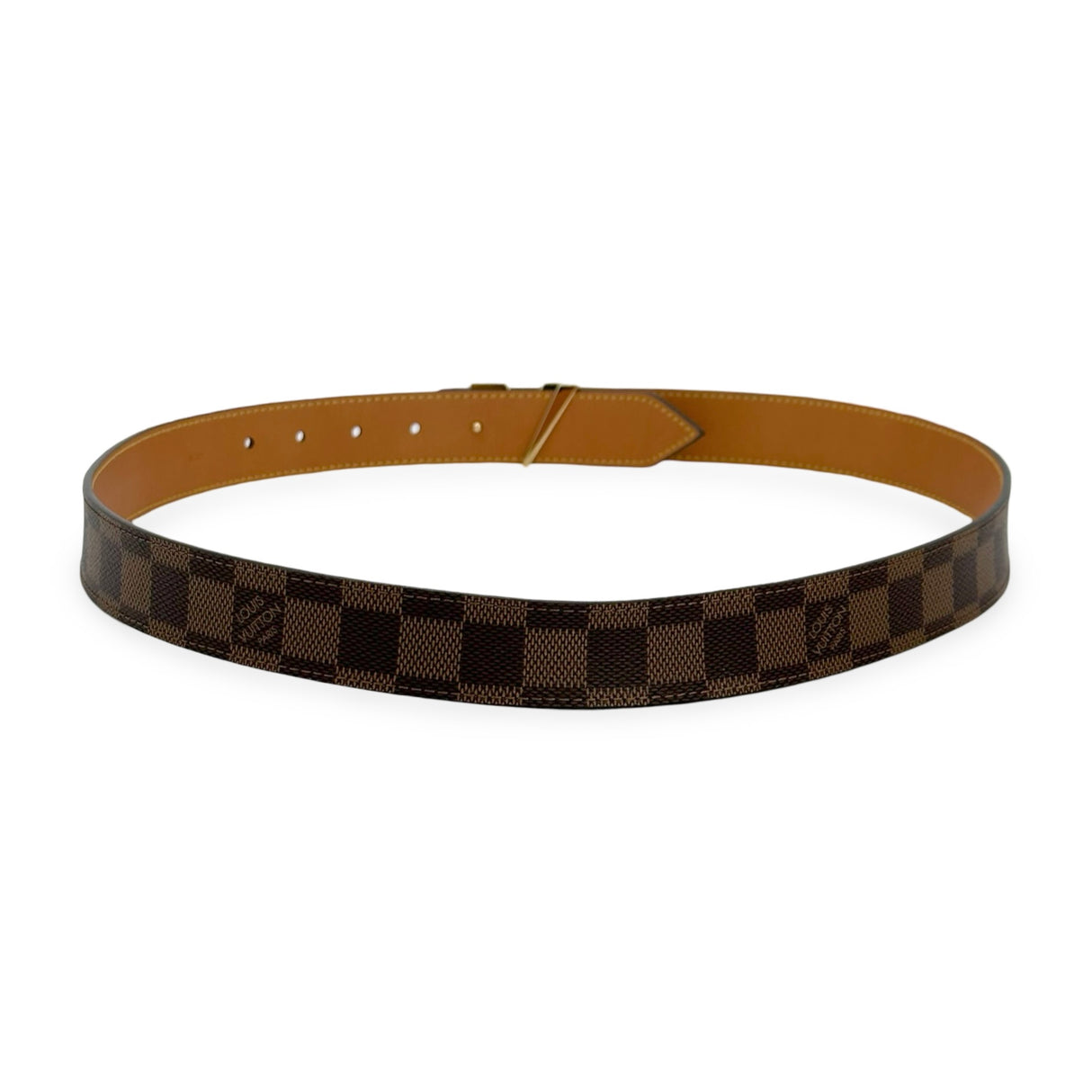 LOUIS VUITTON: Damier Ebene Essential V Belt