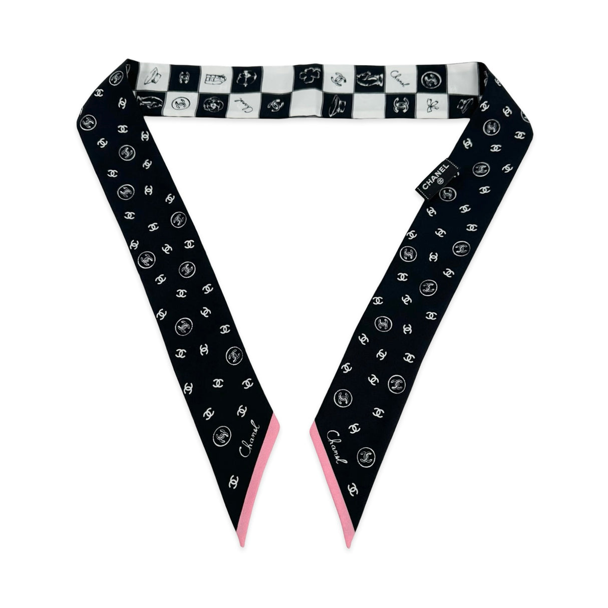 Silk Twill Chess Scarf