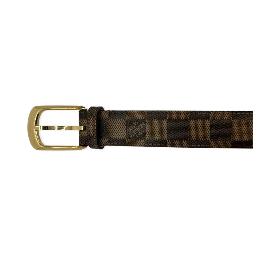 LOUIS VUITTON: Damier Ebene LV Ellipse Belt