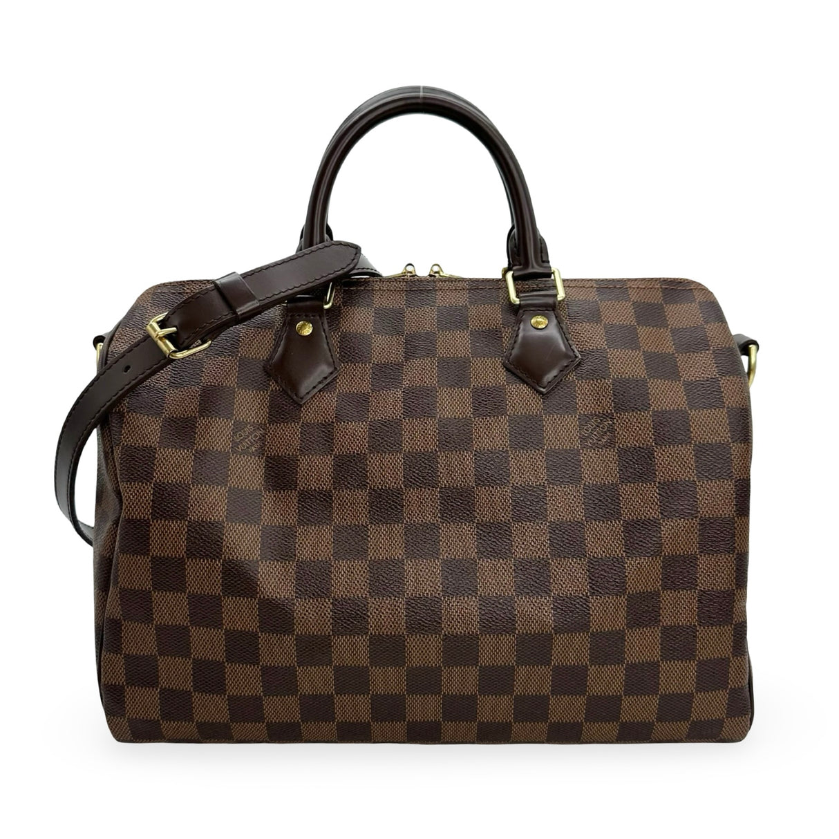 LOUIS VUITTON: Damier Ebene Speedy Bandouliere 30
