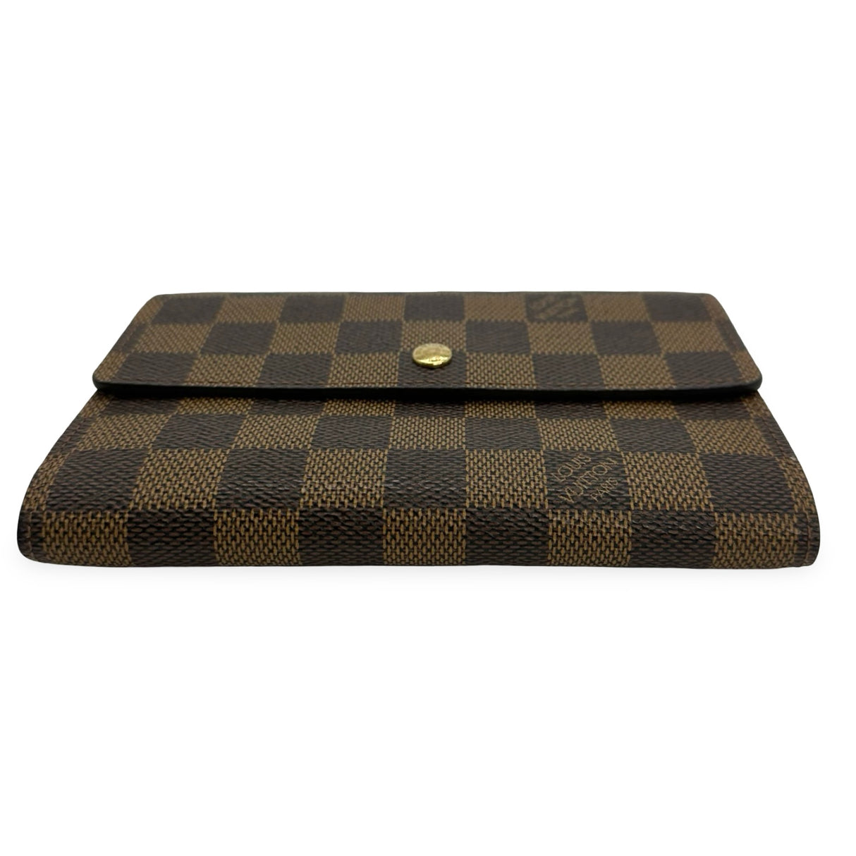 LOUIS VUITTON: Damier Ebene Porte Tresor Etui Trifold Wallet
