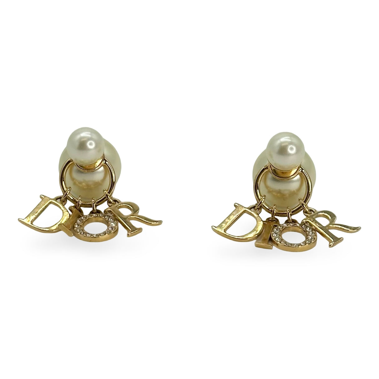 CHRISTIAN DIOR: Pearl Tribales Charm Earring