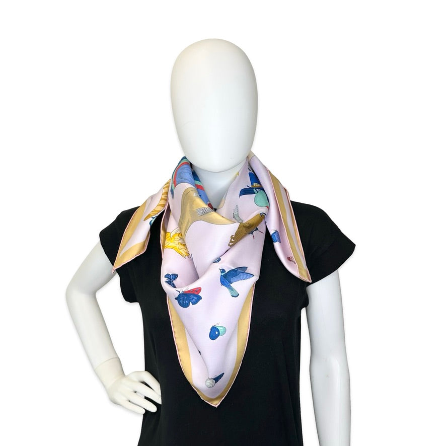 HERMES: Silk Ouistiti Story 90 Scarf