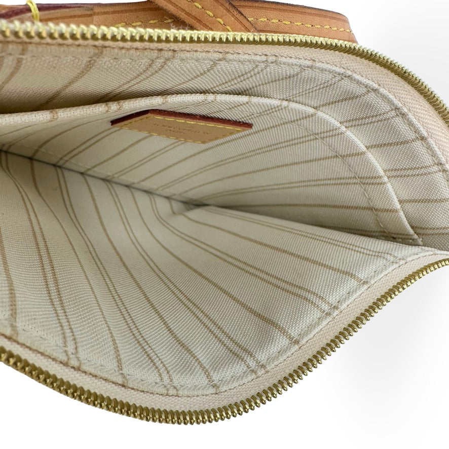 LOUIS VUITTON: Damier Azur Neverfull Pochette