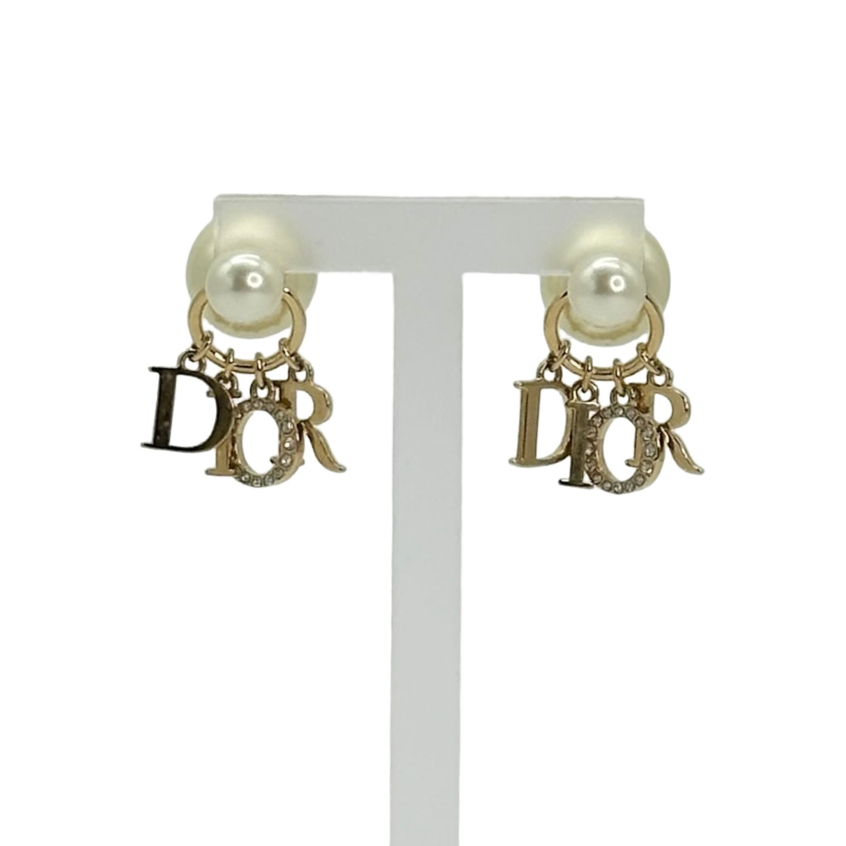 CHRISTIAN DIOR: Pearl Tribales Charm Earring