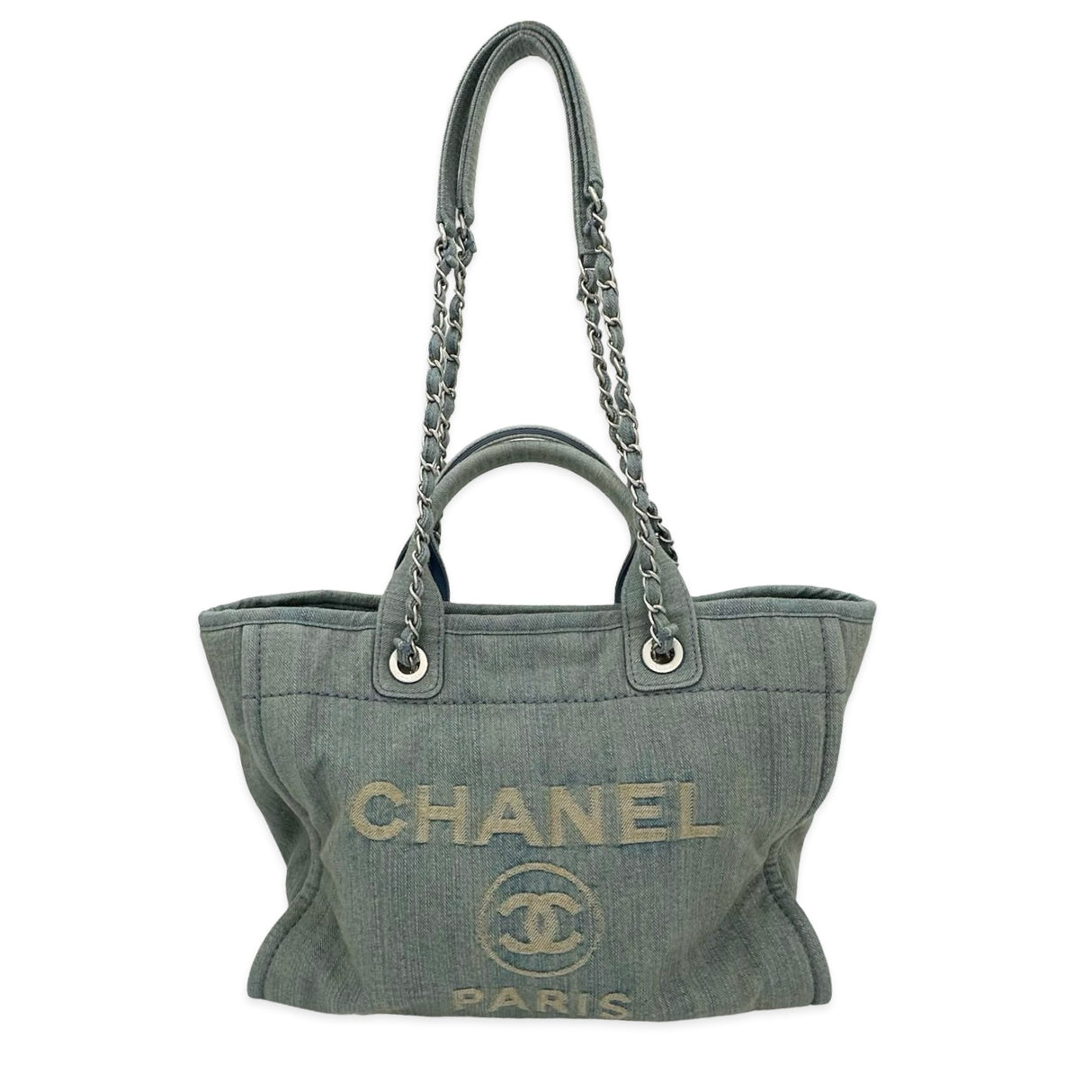 CHANEL: Denim Small Deauville Tote