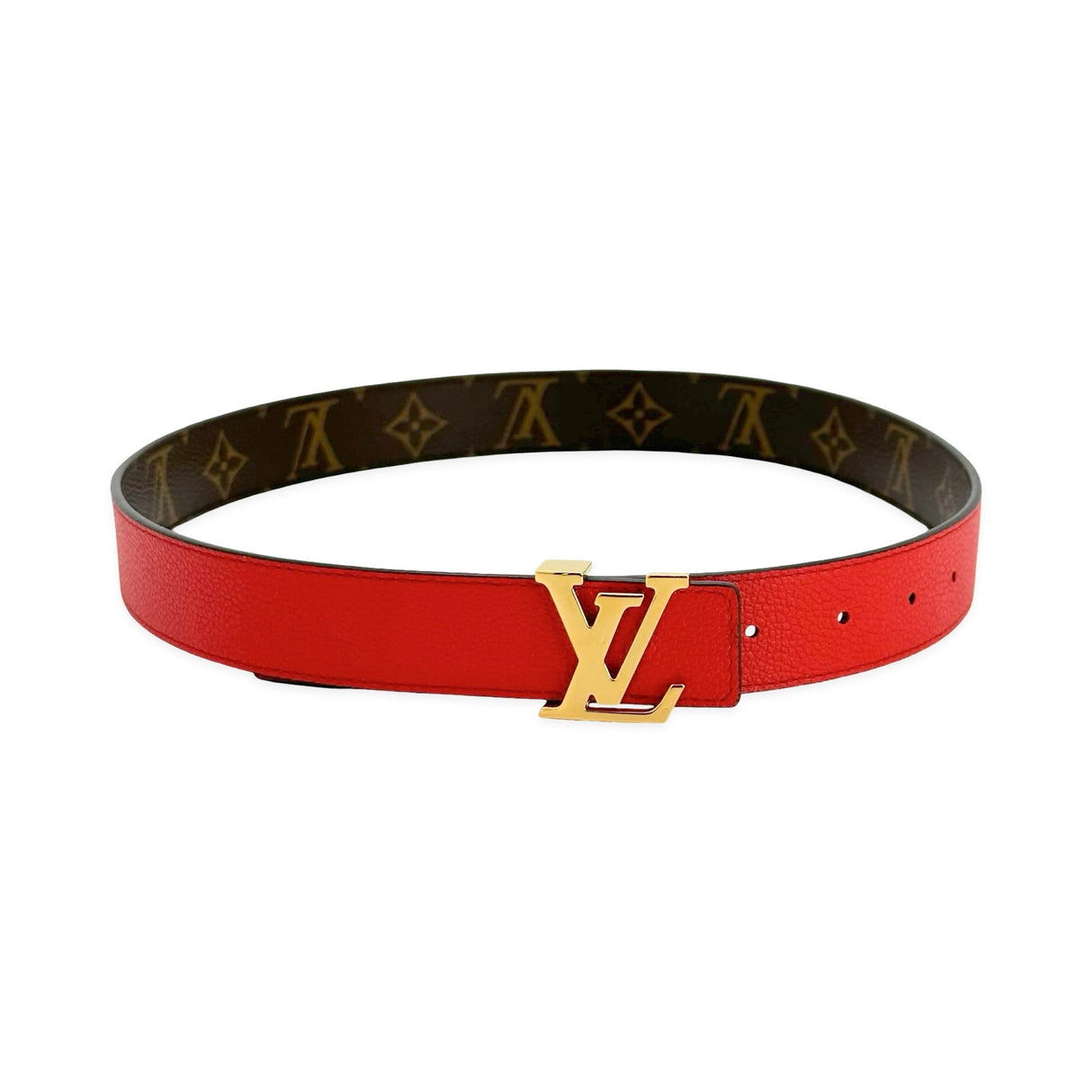 LOUIS VUITTON: Monogram Reversible Initiales Belt