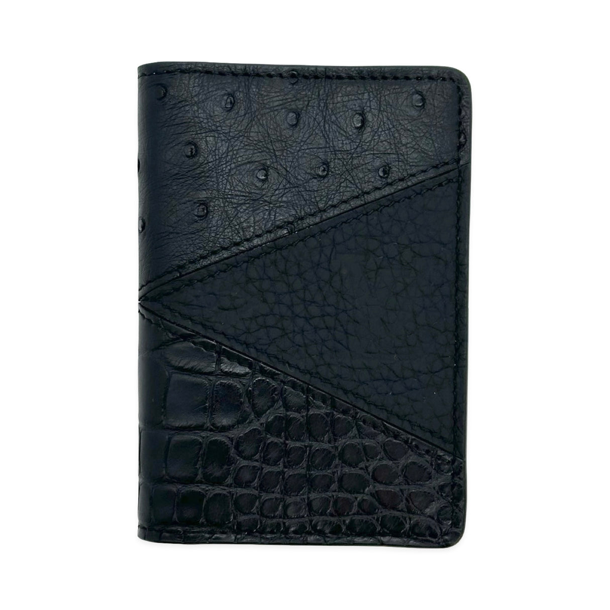 Ostrich Croc Patchwork Pocket Organizer