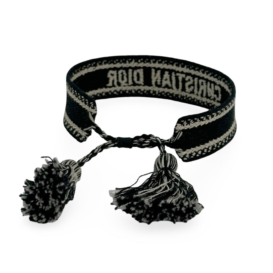 CHRISTIAN DIOR: Embroidered Cotton Bracelet