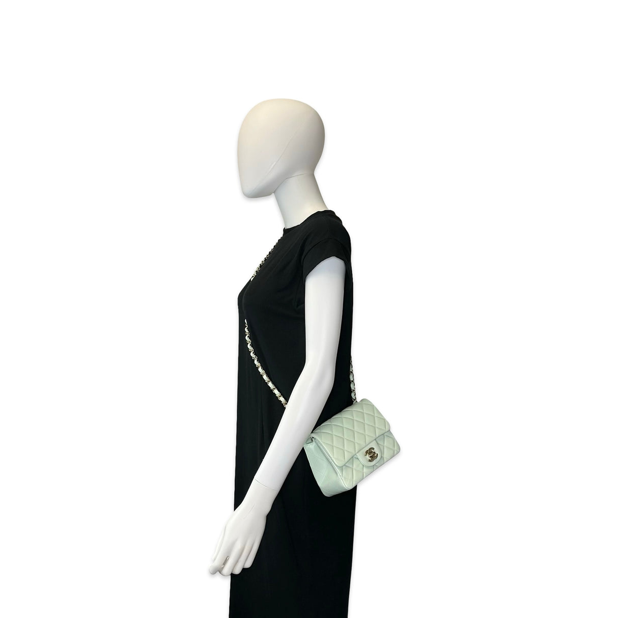 CHANEL: Quilted Lambskin Mini Classic Square Flap Bag