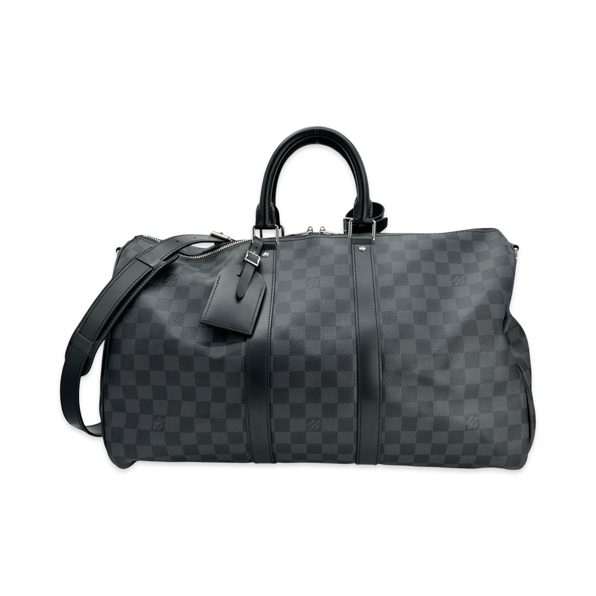 LOUIS VUITTON: Damier Graphite Keepall Bandouliere 45