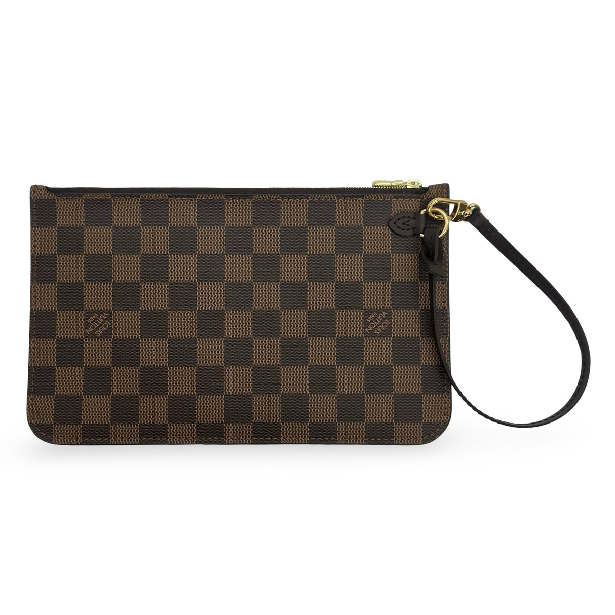 LOUIS VUITTON: Damier Ebene Neverfull Pochette