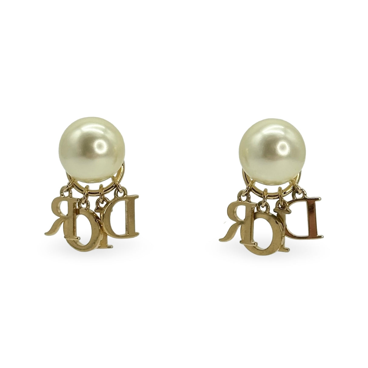 CHRISTIAN DIOR: Pearl Tribales Charm Earring