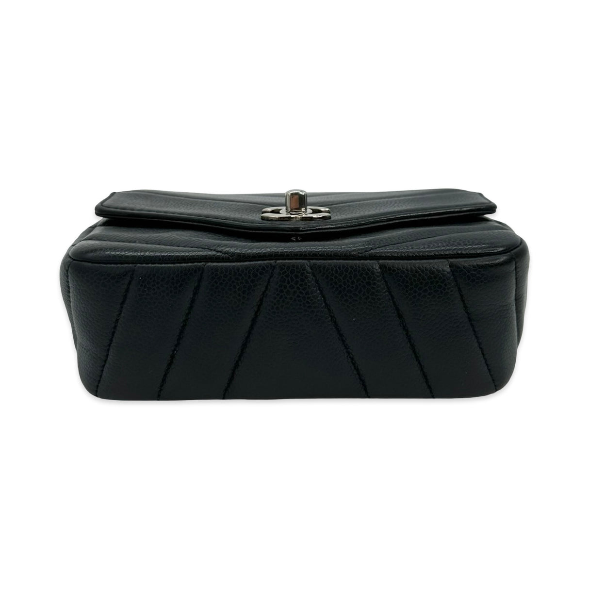 CHANEL: Chevron Quilted Caviar Data Center Mini Flap