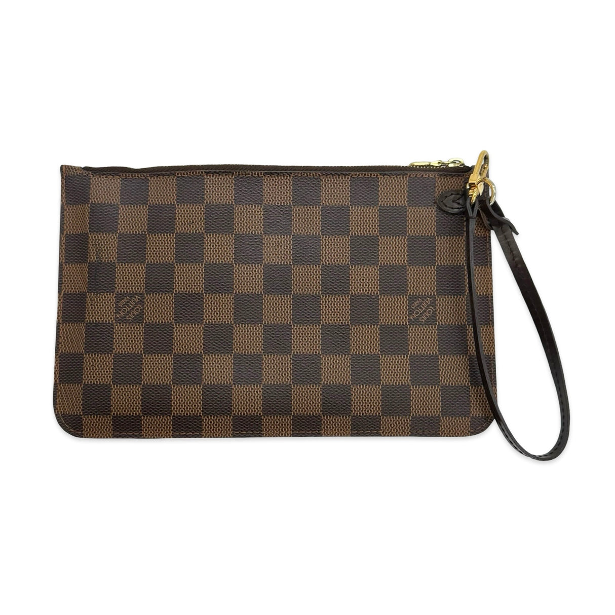 LOUIS VUITTON: Damier Ebene Neverfull Pochette
