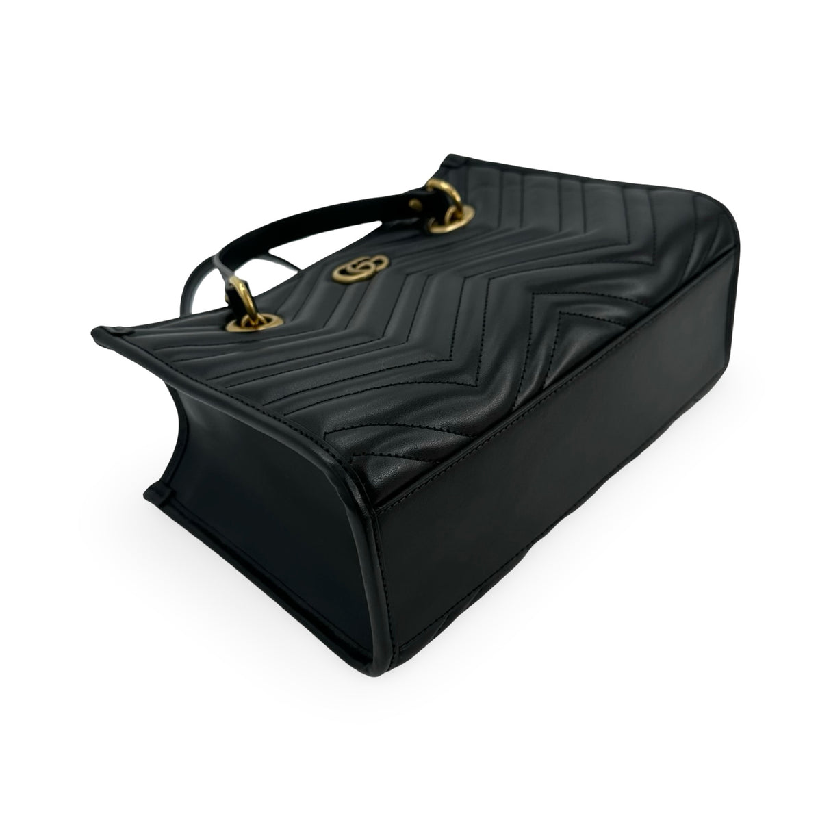 GUCCI: Quilted Leather GG Marmont Small Tote