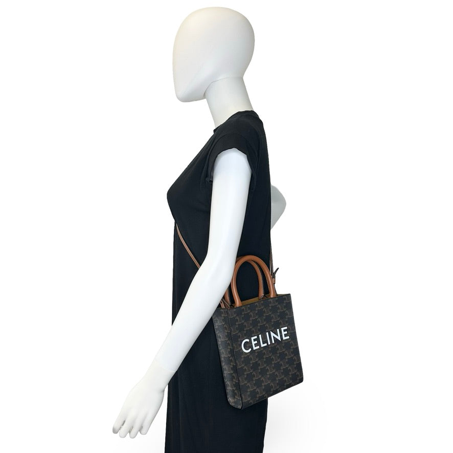 CELINE: Triomphe Mini Vertical Cabas Tote