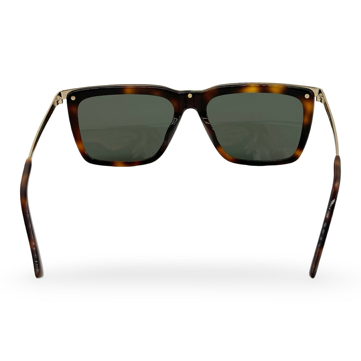 SAINT LAURENT: Tortoiseshell Square Sunglasses