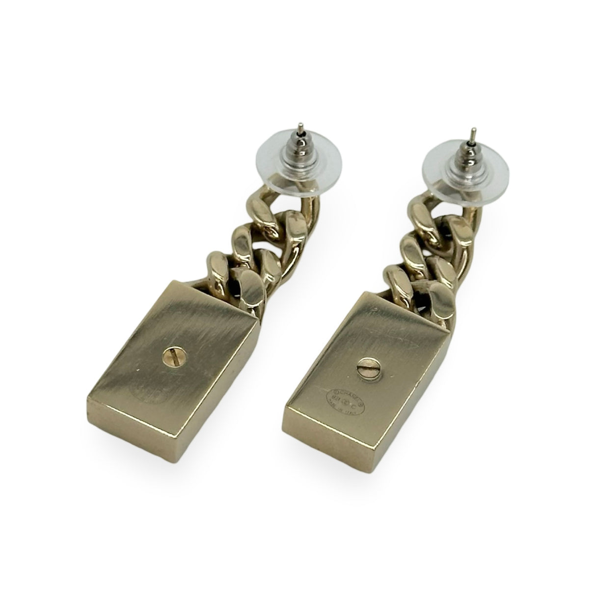 CHANEL: Chain Crystal CC Earrings