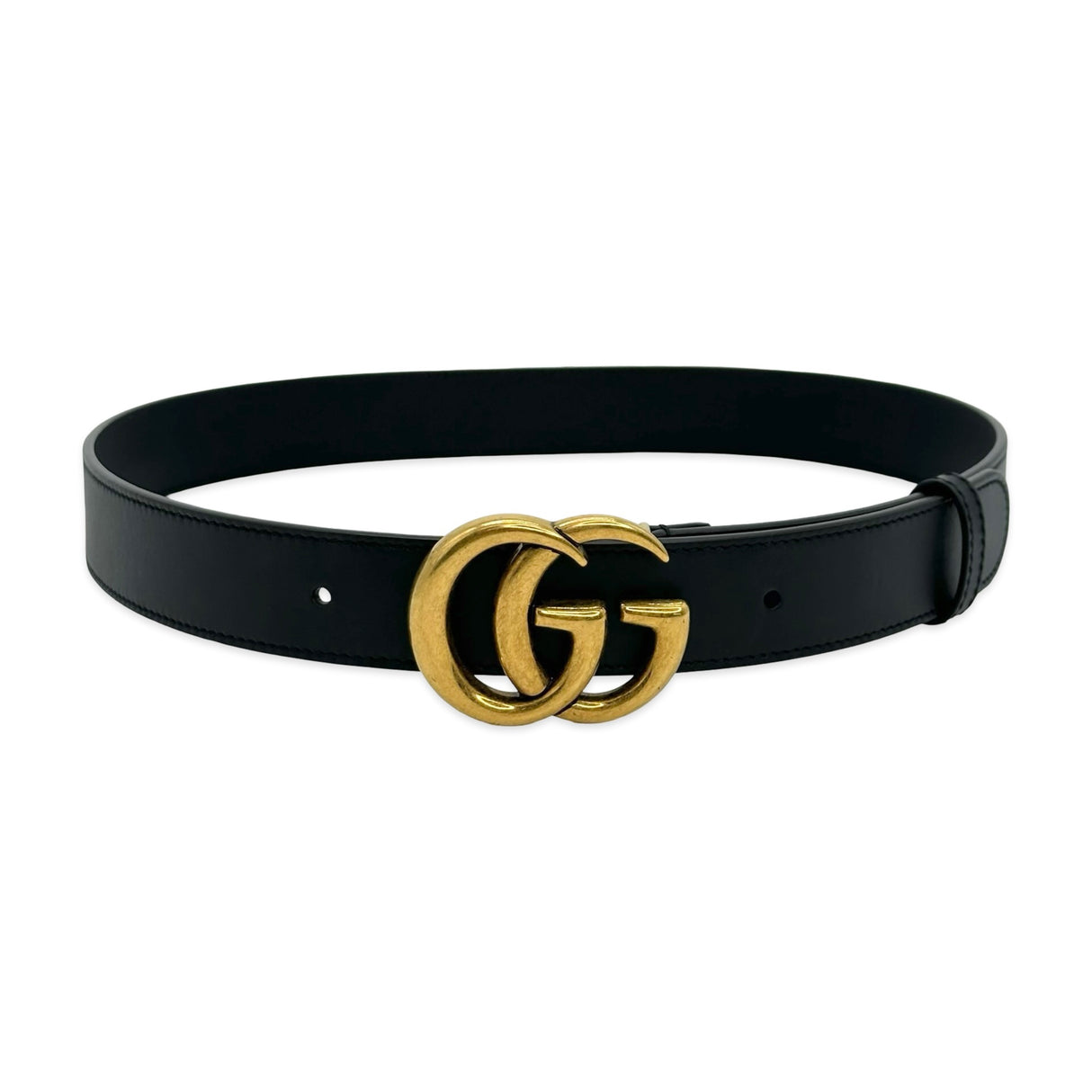 GUCCI: Leather GG Marmont Thin Belt